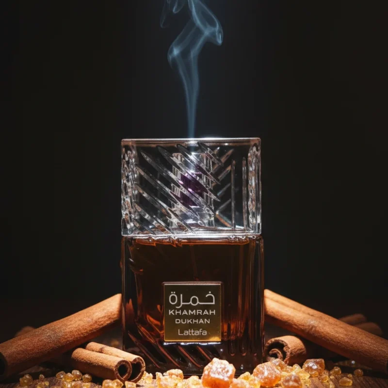 Lattafa Khamrah Dukhan eredeti parfüm minta és dekant - illatstilus.hu