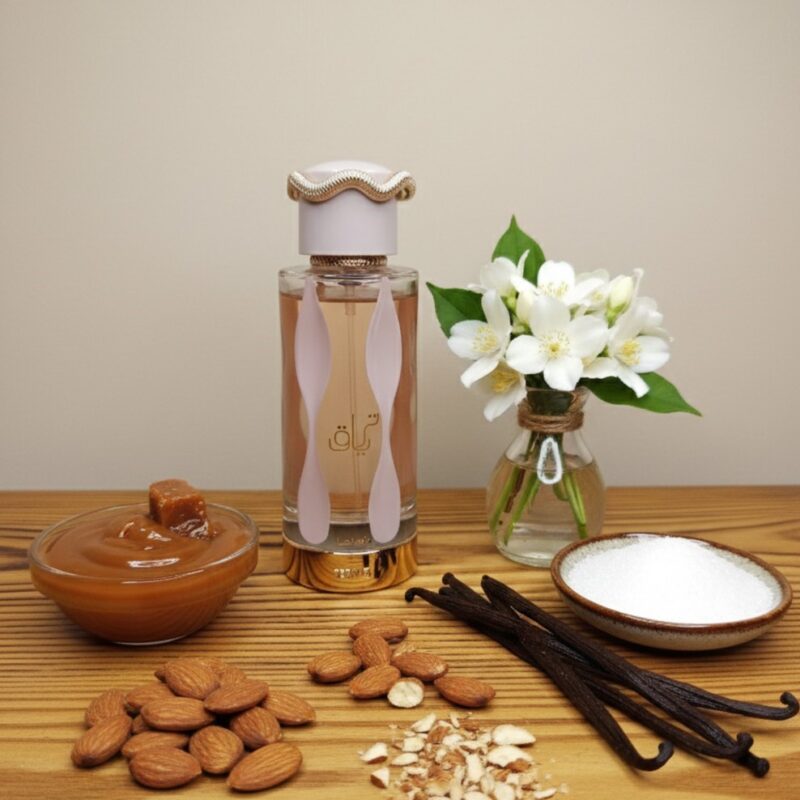 Lattafa Teriaq EDP parfüm – karamellás és barackos női illat